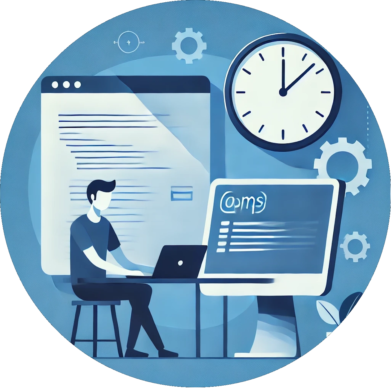 Иконка часов, символизирующая экономию времени